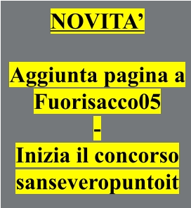 NOVITA’  Aggiunta pagina a  Fuorisacco05 - Inizia il concorso sanseveropuntoit